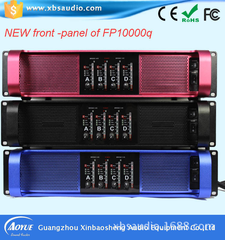产品介绍 FP系列是一款高性能的开关电源功放,结构紧凑、合理;每个通道都具备独立可调的峰值输出电压,使放大器可以非常方便地驱动不同功率大小的扬声器;智能保护电路提供先进的技术来保护内部线路和连接的负载,可以在极端条件下保护放大器和扬声器。适用于大型演出、场馆、商务高级娱乐会所等场所。 FP10000Q 技术参数 8立体声功率:4X1350W 4立体声功率:4X2100W 2立体声功率:4X2500W 8桥接功率:2X4200W 4桥接功率:2X5000W 频率响应(+0/-0.