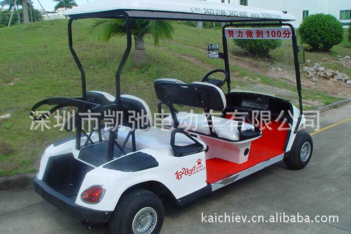 会所酒店采购休闲高尔夫球电动车 电动高尔夫球车,是专为旅游景区、公园、大型游乐场、封闭小区、校园、花园式酒店、度假村、别墅区、城市步行街、机场、港口、码头等开发的环保型乘用车辆。整车性能卓越、外观设计新颖、内饰豪华精致、乘坐舒适安全,是目前国内最理想的场内电动观光车。 电机(KW):48V4KW他励 (正常保养换碳刷情况下5-10年) 电池:6V*8 190AH 深循环大容量蓄电池(充放电750次,充次电品路行驶80-100公里) 控制器:他励控制器,(正常保养下5-10年) 充电机:电脑智能控制(输入电