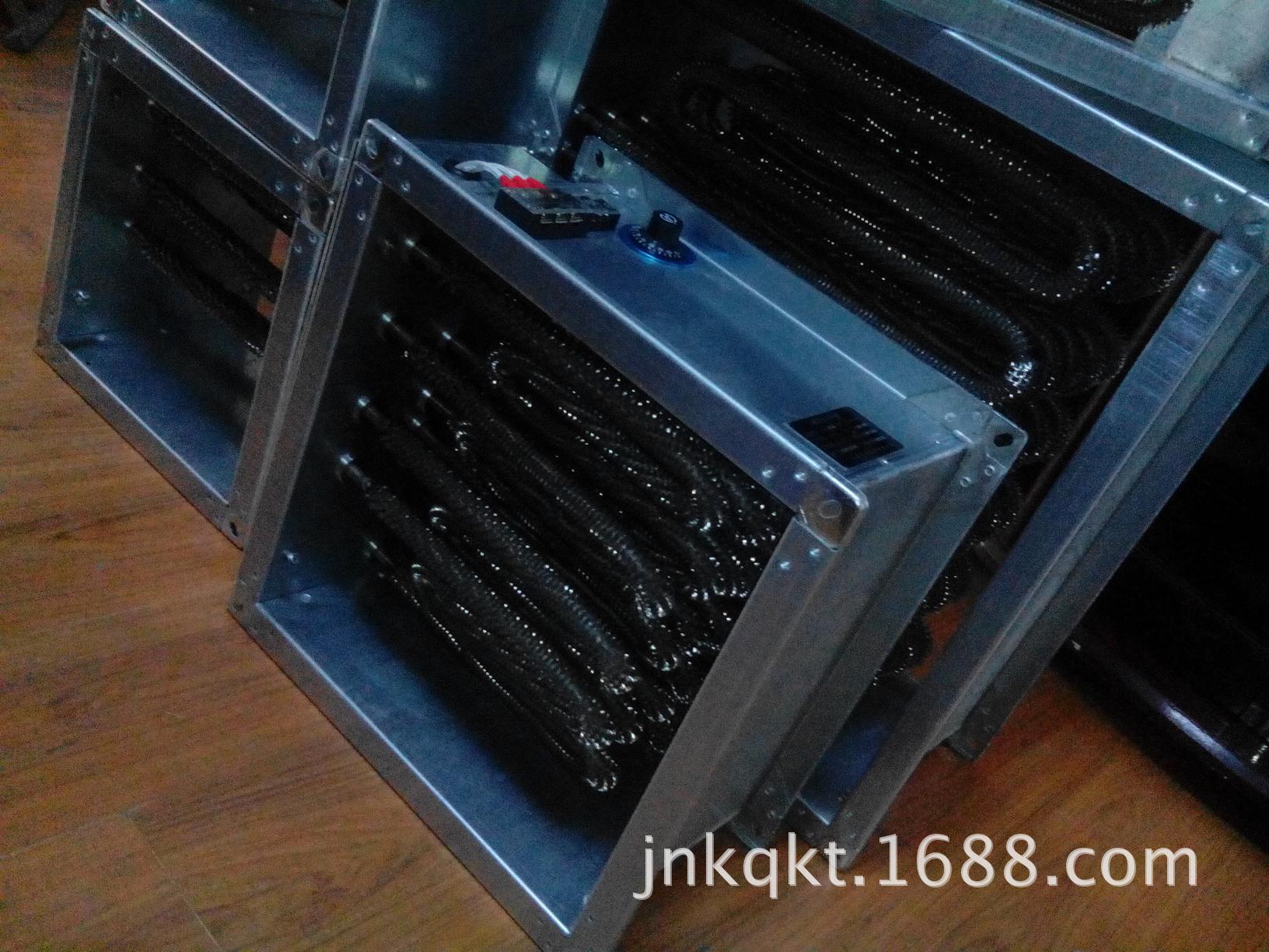 高温电阻合金丝、结晶氧化镁粉,经压缩工艺成型,使电加热元件的使用寿命得以保证。控制部分采用先进的数字电路、集成电路触发器、可控硅等组成可调测温、恒温系统,保证了电加热器的正常运行。 该产品适用于机场、火车站、各大型商场、医院、大型工厂、办公写字楼等需要给空气加热的场所。 二、技术参数 1.