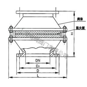 ZGB-1防爆阻火器外形结构图